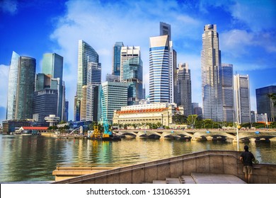 Landscape Of The Singapore Financial District