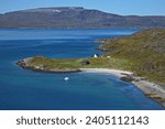 Landscape at the Snefjord in Troms og Finnmark county, Norway, Europe

