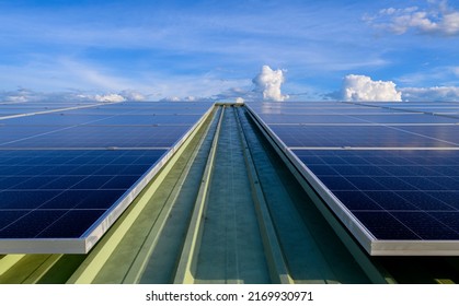 Landscape Of Solar Cell Farm Power Plant Eco Technology,clean Energy