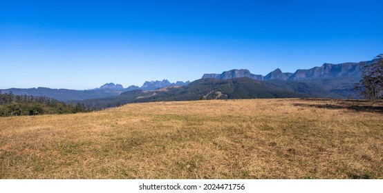 Landscape In Southern Brazil With Mountain Range.