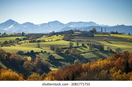 Landscape Of Southwestern France In Autumn