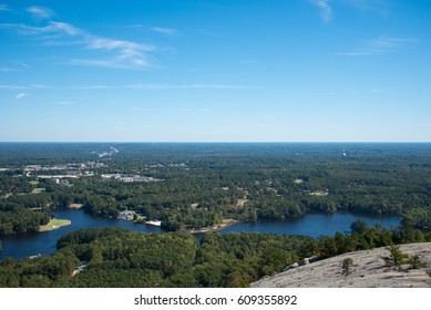 Landscape From Stone Mountain Of Georgia 