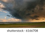Landscape with storm clouds