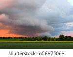 Landscape with storm clouds.