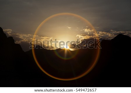 sunrise in the valley