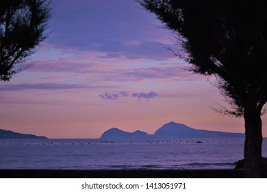 Landscape Sunset Capri Island Sud Italiy