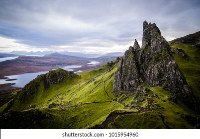 A landscape taken from the base of the Old Man of Storr on the Isle of Skye in Scotland - Powered by Shutterstock