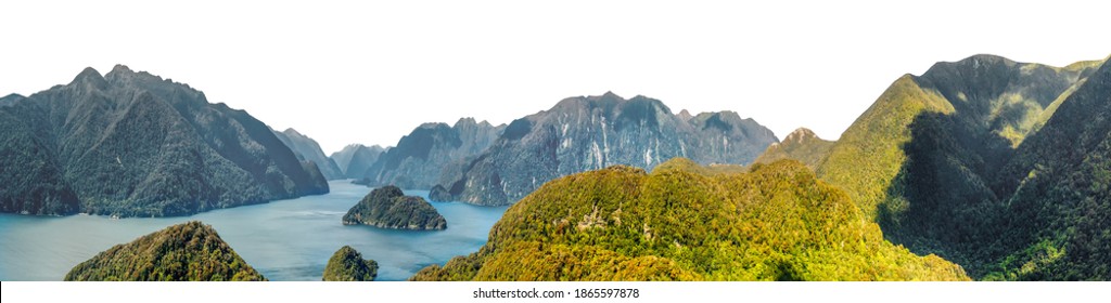 Landscape at Tamatea - Dusky Sound. It is a fiord on the southwest corner of New Zealand.  - Shutterstock ID 1865597878