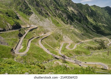 Landscape of the Transfagarasan road in summer. Located in Carpathian Mountains in Romania, Transfagarasan road is one of the most impressive mountain roads in the world.