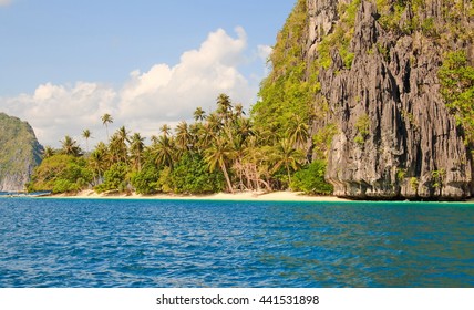 Landscape Of Tropical Island. Palawan Island. Philippines.