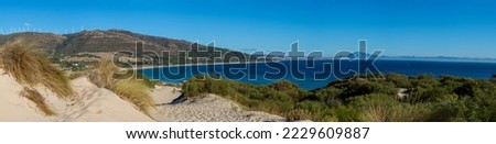 Landscape of  Valdevaqueros beach, Gibraltar Strait, Spain Foto stock © 
