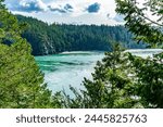 A landscape veiw from Deception Pass State Park in Washington State.