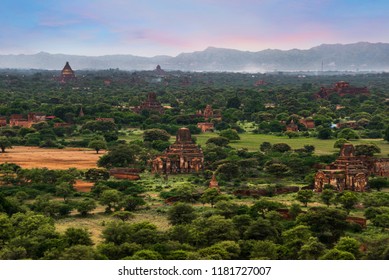 Landscape view of ancient temples, Old Bagan, Myanmar (Burma) - Shutterstock ID 1181727007
