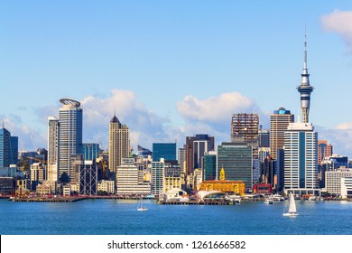 Landscape View to Auckland City from Stanley Point Bay, Devonport Auckland New Zealand