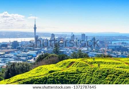 Landscape View to Auckland New Zealand from Mt Eden; Mount Eden Auckland New Zealand