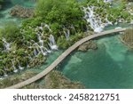 Landscape View Of The Beautiful Plitvice Lakes National Park At Summer, Croatia