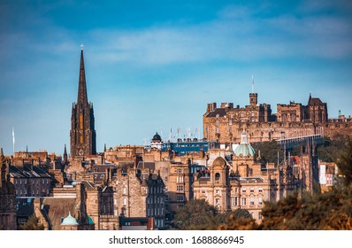 landscape view of Edinburgh in the morning
