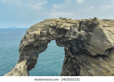Landscape View Of Elephant's Trunk Rock (Which Was Collapsed Into The Sea At December 16, 2023) And The Beautiful Coastline At The North Coast Of Taiwan, Shenao, New Taipei, Taiwan