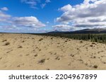 Landscape view of the Great Kobuk Sand Dunes in Kobuk Valley National Park in the arctic of Alaska.