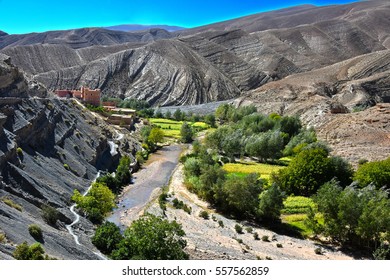 Landscape View Of High Atlas Mountains, Morocco.