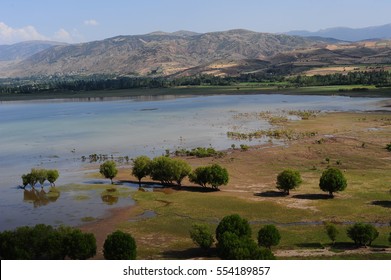 Landscape view of the Iznik lake in Iznik, Turkey