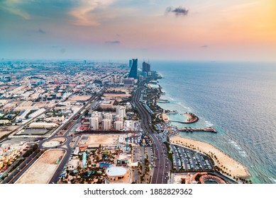 Landscape view of Jeddah Sea shore of Saudi Arabia - Powered by Shutterstock