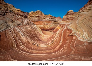 Landscape view ofArizona Wave - Famous Geology rock formation in Pariah Canyon, Usa