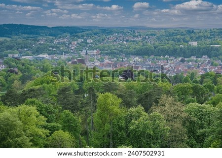 landscape view on city of coburg in franconia germany