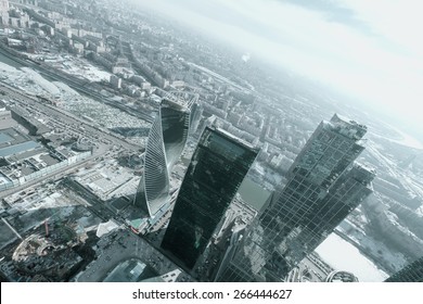 Landscape View Over Moscow City From Federation Tower