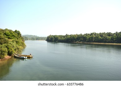 Landscape View Of Sarasvati River In Udapi