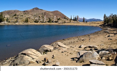 Landscape View Of Sierra Nevada Frog Lake In The Summer, California, USA