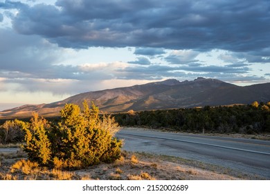 Landscape View Of Sunset In Great Basin National Park In Eastern Nevada.