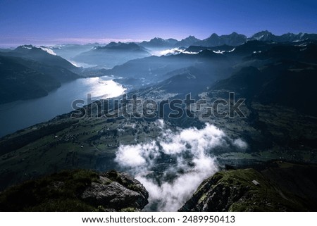 Similar – View from Stoos to Lake Lucerne