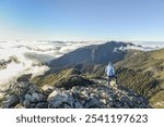 Landscape View Of Yushan Mountains On The Trail To Mt. Jade Front Peak, Main Peak And East Peak, Yushan National  Park, Chiayi, Taiwan