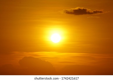 Landscape views of the sunset in the summer. - Shutterstock ID 1742421617
