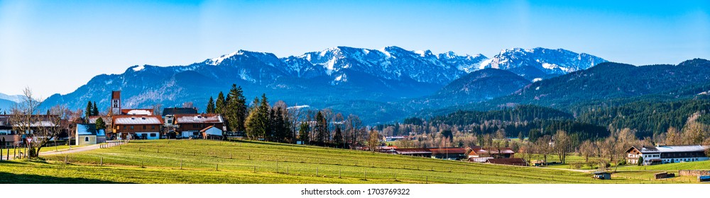 Landscape And Village Wackersberg Near Bad Toelz - Bavaria