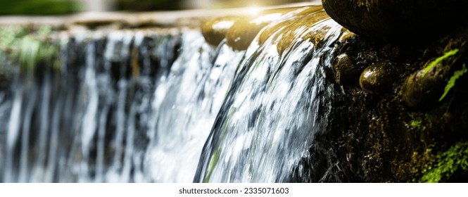 Landscape with waterfall in a summer day - Powered by Shutterstock