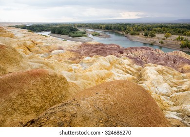 Landscape Of Wu Cai Tan In Xin Jiang, China 