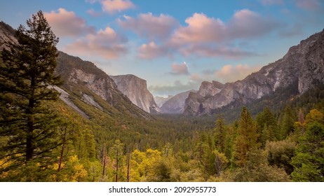 Landscape Of Yosemite National Park In CA, USA In Autumn