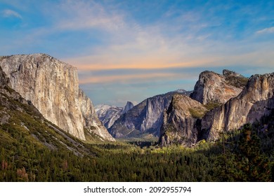 Landscape Of Yosemite National Park In CA, USA In Autumn