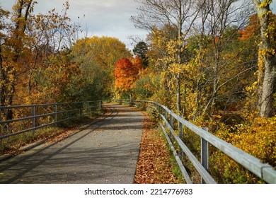 Landscapes In Fall Colors In Putnam County, New York State.