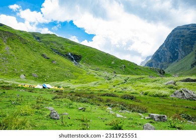 Landscapes of Hampta Pass Trek, Himachal Pradesh, India. - Shutterstock ID 2311925551