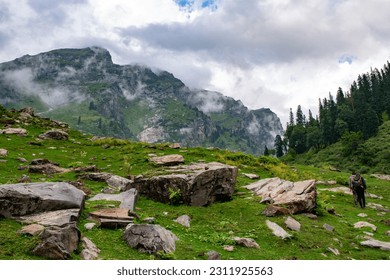 Landscapes of Hampta Pass Trek, Himachal Pradesh, India. - Shutterstock ID 2311925563