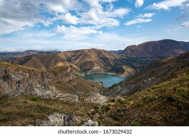 Landscapes Of National Park Sierra Nevada Mountains Near Malaga And Granada, Andalusia, Spain In Summer