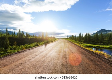 Landscapes on Denali highway.Alaska. Instagram filter. - Shutterstock ID 313668410