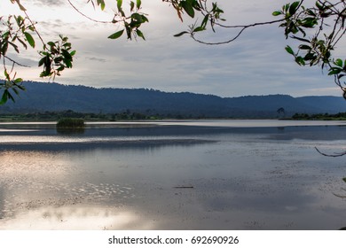 Landscapes, reservoirs and mountains.Wangnamkiew District, Thailand.