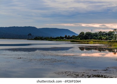 Landscapes, reservoirs and mountains.Wangnamkiew District, Thailand.