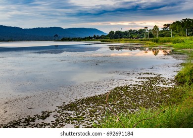 Landscapes, reservoirs and mountains.Wangnamkiew District, Thailand.