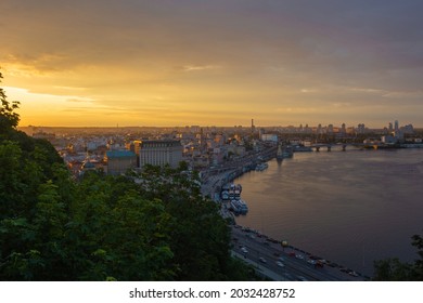landscapes at sunset in Kyiv - Shutterstock ID 2032428752