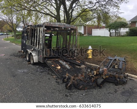 Similar – Image, Stock Photo Burning lawn. Man destroying dry dead grass with weed burner, garden gas burner. Fire spreads quickly through dry grass in garden, close up. Forest fire danger